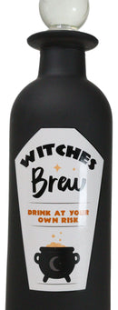 Witches Brew Witchcraft Apothecary Wicca Decorative Frosted Glass Potion Bottle