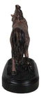 Rustic Western Country Stallion Horse Textured Bronze Resin Figurine With Base