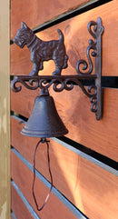 Cast Iron Rustic Vintage Western Scottish Terrier Dog Door Wall Dinner Yard Bell