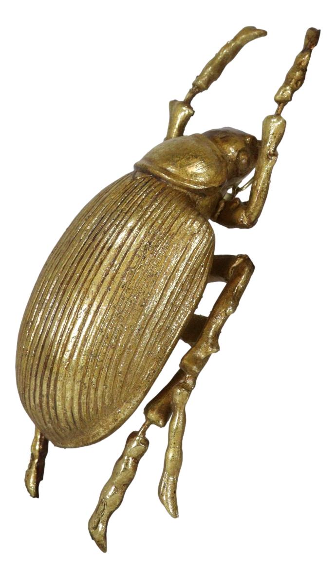 Ebros Large Gold Leaf Resin Scarab Dung Beetle Wall Sculpture Or Table Decor