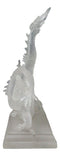 Legendary Chinese Orient Azure Dragon King Frosted Translucent Acrylic Figurine