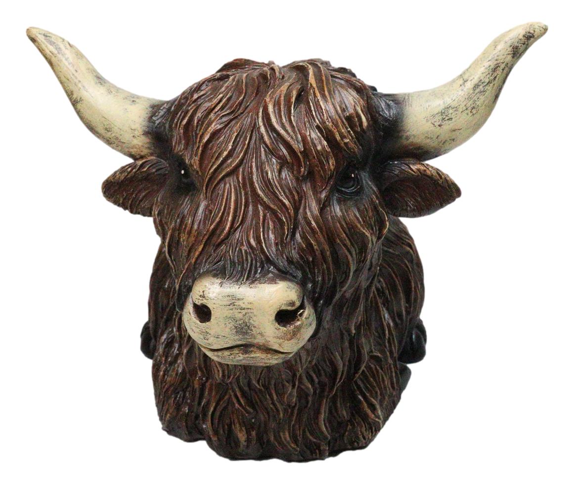 Rustic Western Scottish Highlands Cattle Cow Wine Holder Container Pot Holder 9"