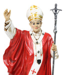 Venerable Pontiff Pope Saint John Paul II Holding Papal Ferula Crucifix Figurine