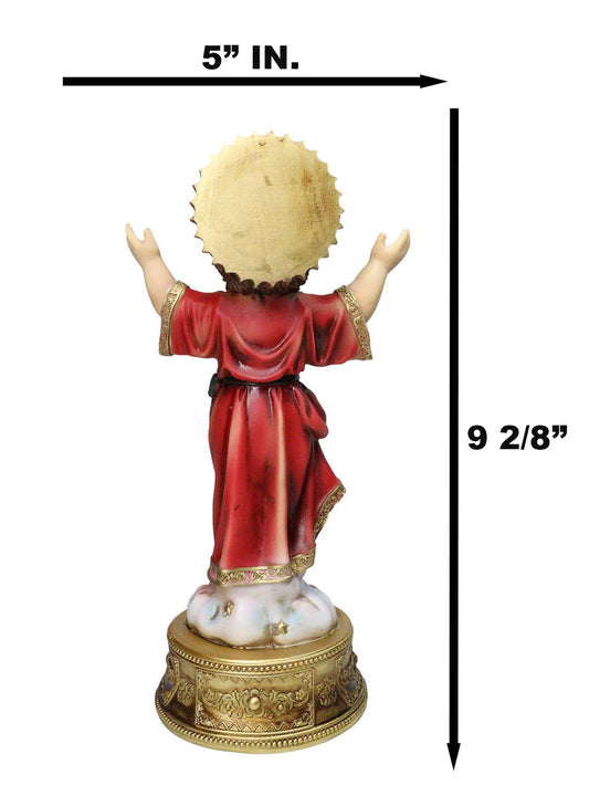 Catholic Santo Nino Divine Child Jesus Christ with Rosary Drawer Box Figurine - Ebros Gift