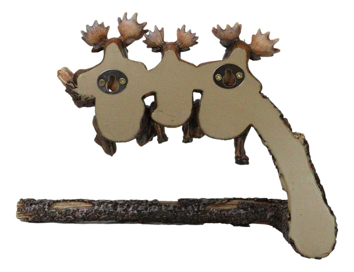 Rustic Western Elk Moose Hanging On Tree Branch Wall Hand Towel Holder Bar
