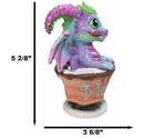 Ruth Thompson Artisan Mocha with Scotty Drake Wyrmling Dragon In Cup Figurine