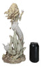 Large 15"H Vintage Sea Queen Ariel Mermaid Holding Starfish By Coral Reef Statue