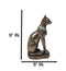 Egyptian Goddess Faux Bronze Bastet Cat Sitting in Royal Pose Figurine