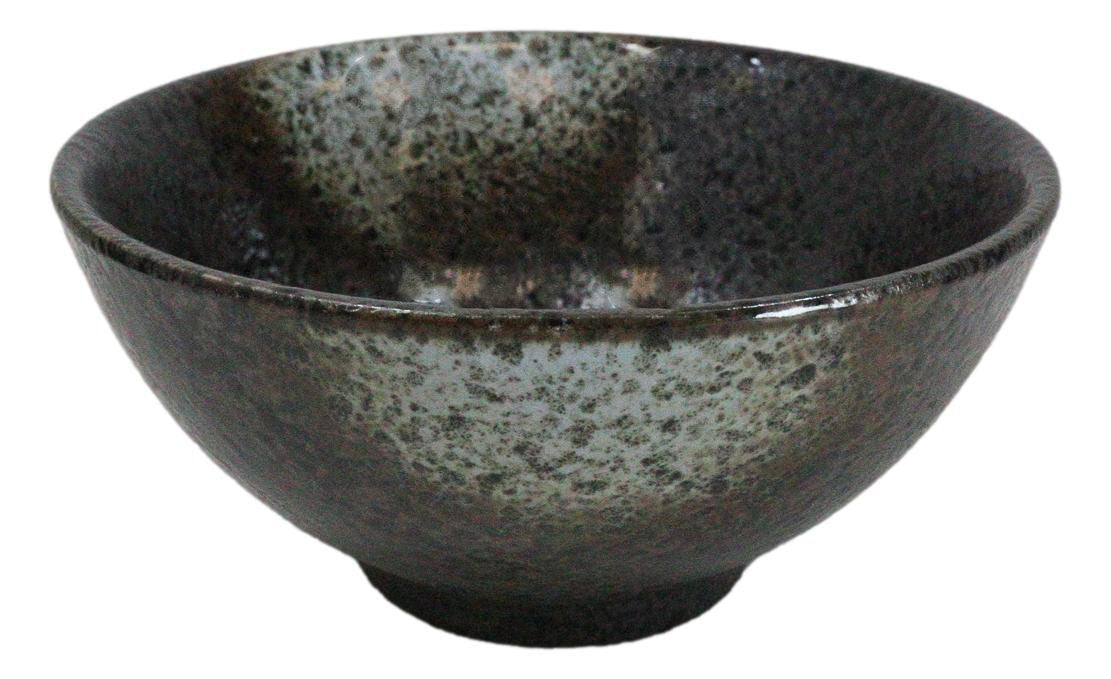 Pack Of 6 Charcoal Grey Hakumu Collection Small Rice Soup Appetizer Bowls 10oz