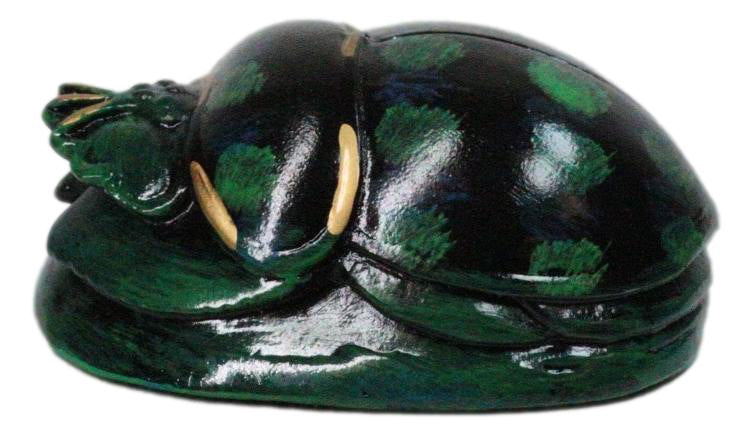 Ebros Gift Green Scarab Beetle Amulet Egyptian Small Keepsake Figurine