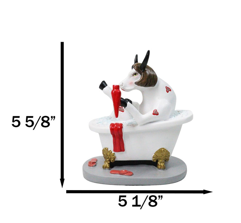 Cow Parade Victorian Bathtub Hot Scene Amore Pin Up Cow Collector's Figurine