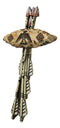 Southwestern Tribal Indian Arrows Eagle Carved Stone Knife Wall Cross Plaque