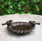 Small Rustic Cast Iron Lovebirds Perching On Sunflower Garden Bird Feeder Bath