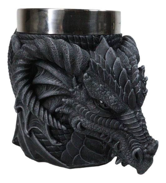 Faux Stone Gothic Horned Dragon Gargoyle Behemoth 16oz Coffee Mug Tankard Cup