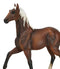 Equine Pride Flaxen Chestnut Horse With Fair Mane And Tail Figurine On Base