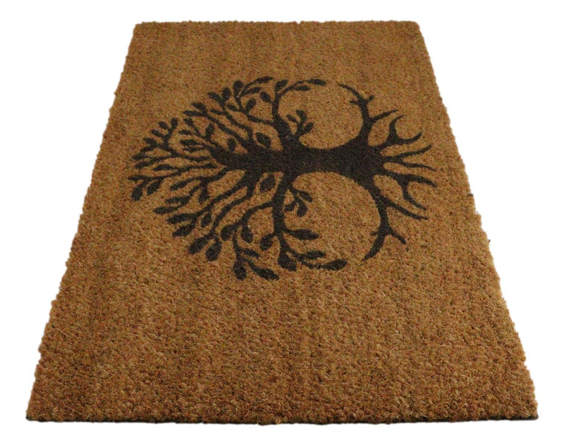 Tree Of Life Eden With Dendritic Roots Coir Coconut Fiber Floor Mat Doormat