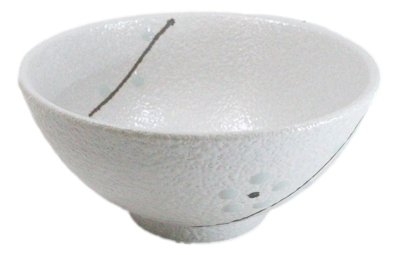 Pack Of 6 Ceramic Yukino Hana Collection Small Rice Soup Appetizer Bowls 10oz