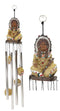 Western Indian Chief With Roach Headdress And Peace Pipe Decorative Wind Chime