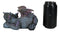 Whimsical Fantasy Purple Shy Garden Dragon Hatchling Hiding Behind Tail Figurine