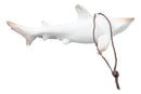 Set Of 6 Antique White Sharks Ocean Marine Wall Hanging Decor Tree Ornaments