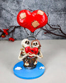 Day Of The Dead Skeleton Couple In Hot Air Balloon Love Will Lift Us Up Figurine