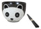 Whimsical Ceramic Black Giant Panda Bear Ramen Noodle Bowl With Chopsticks Set