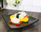 Pack Of 5 Charcoal Grey Hakumu Collection Square Appetizer Dessert Salad Plates
