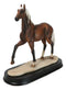 Equine Pride Flaxen Chestnut Horse With Fair Mane And Tail Figurine On Base