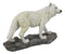 Woodlands Winter Hunter Tundra Snow White Albino Wolf On The Prowl Figurine
