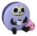Furrybones Ronny The Lavender Purple Macaron With Coffee Cup Furry Bone Figurine