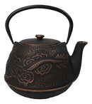 Bonrze Oriental Dragon Design Large Cast Iron Tetsubin Teapot 40oz Tea Pot