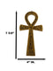 Ebros Small Crux Ansata Egyptian Golden Ankh Wall Decor Figurine 7.25"H