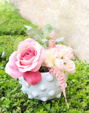Nautical Ocean Marine White Sea Urchin Ribbed Design Terracotta Planter Pot