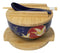 Red Moon Golden Crane Donburi Ramen Bowl With Lid Trivet Spoon Chopsticks Set