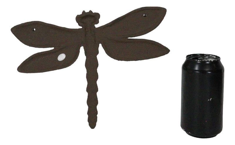 Pack Of 2 Rustic Forged Cast Iron Whimsical Auspicious Dragonfly Wall Decors
