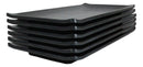 Pack Of 6 Black Silk Melamine Rectangular Sushi Entree Serving Platters 12" L