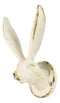 Pack Of 2 Antique White Pewter Cottage Bunny Rabbit Wall Coat Hat Leash Hooks