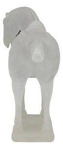 Ebros Acrylic Translucent Ming Terracotta War Horse Replica Statue 11.5" Long