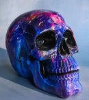 Cosmic Supernova Galaxy Deep Space Milky Way Iridescent Blue Skull Figurine