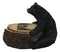 Western Rustic Forest Black Bear Hugging Tree Ring Coasters And Holder Set