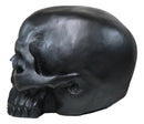 Graveyard Gothic Memento Mori Giant Oversized Sinister Black Skull Statue 23"L