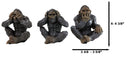 Forest Mythical See Hear Speak No Evil Sasquatch Big Foot Cryptid Apes Figurines