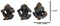 Forest Mythical See Hear Speak No Evil Sasquatch Big Foot Cryptid Apes Figurines