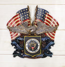 Patriotic US United States Air Force Eagle Emblem With American Flags Wall Decor