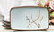 Set Of 4 Japan Made Sakura Cherry Blossoms Porcelain Rectangular Serving Plates