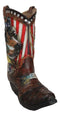 Western USA Flag Horseshoe Southwest Feathers And Horse Cowboy Boot Money Bank