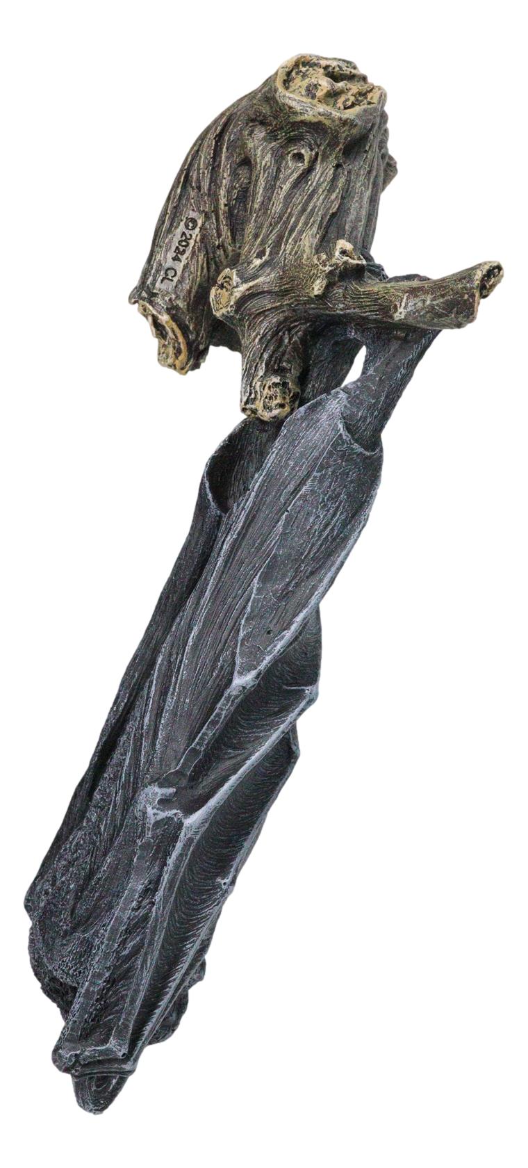 Nocturnal Sleeping Bat Wrapped In Wings On Tree Branch Wall Decor Figurine