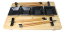 Traditional Japanese Sushi Set Serves 4 Chopsticks Sauce Dishes Rests And Tray
