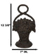 Rustic Cast Iron Flowers In Basket Vase Decorative Door Stopper Or Wall Decor