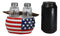 US Navy Sailor Eagle Anchor Trident Emblem And Flag Salt Pepper Shakers Holder